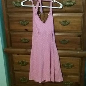 Pink dress with tie around neck, rarely wore